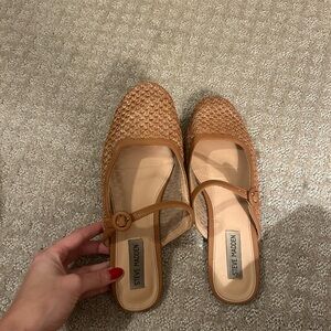 Steve Madden Brown Woven Mules